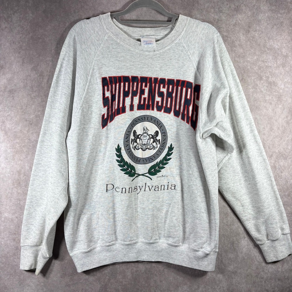 Vintage 90s Shippensburg Pennsylvania Santee Sweats Sweatshirt Mens‎ XL Gray USA